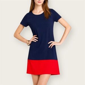 Theory | Lightweight T-Shirt Dress | Gena Color Block | Jersey Knit